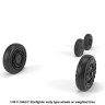 Armory ARAW48317 Lockheed F-104A/F-104C Starfighter early wheels, with optional nose wheels, weighted 1/48