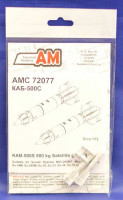 Advanced Modeling AMC 72077 KAB-500S Satellite guided 500kg Bomb (2 pcs.) 1/72