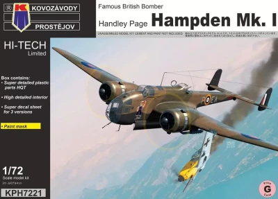Kovozavody Prostejov H7221 Handley Page Hampden Mk.I (3x camo) HI-TECH 1/72