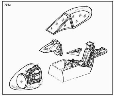 CMK 7013 F4D-1 - interior set for TAM 1/72