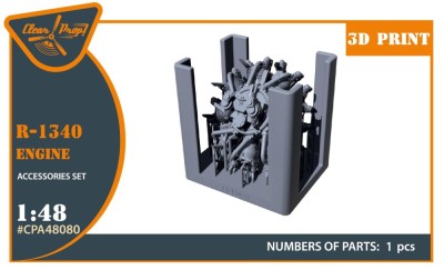 Clear Prop CPA48080 R-1340 Engine 1/48