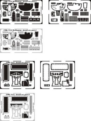 CMK 7115 Wellington Mk. VIII-Marine Patrol interior set for MPM 1/72