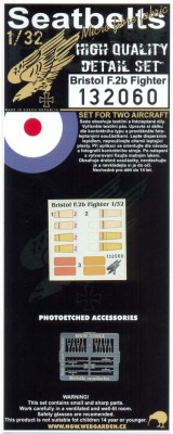 HGW 132060 Bristol F.2b Fighter Seatbelts 1/32