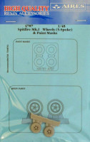 Aires 4787 Spitfire Mk.I wheels (5-Spoke) & paint masks 1/48