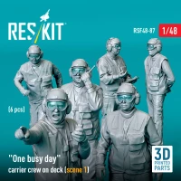 Reskit F48087 One busy day carrier crew on deck (scene 1) 1/48
