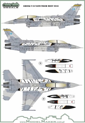 Model Maker Decals D72126 Greek F-16 NATO Tiger Meet 2018 1/72