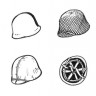 CMK B35083 US WWII Helmets 6 pcs 1/35