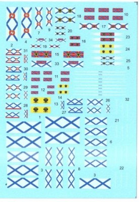 Combrig DE7002 Imperial Russian Navy Flags &amp; Pennants 1/700