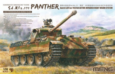Meng Model TS-054 1/35 German Medium Tank Sd.Kfz.171 Panther Ausf.G Late w/ FG1250 Active Infrared Night Vision
