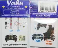 Yahu Models YMA3273 Як-9 панель приборов 1/32