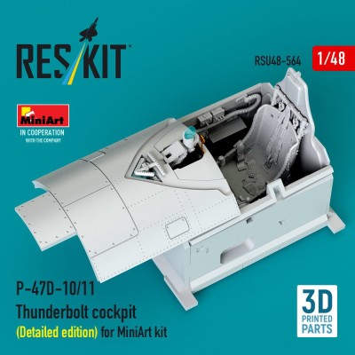 Reskit U48564 P-47D-10/11 Thunderb. cockpit Detailed (MINA) 1/48
