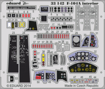 Eduard 33142 F-104A interior S.A. 1/32