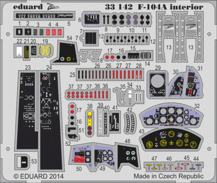 Eduard 33142 F-104A interior S.A. 1/32