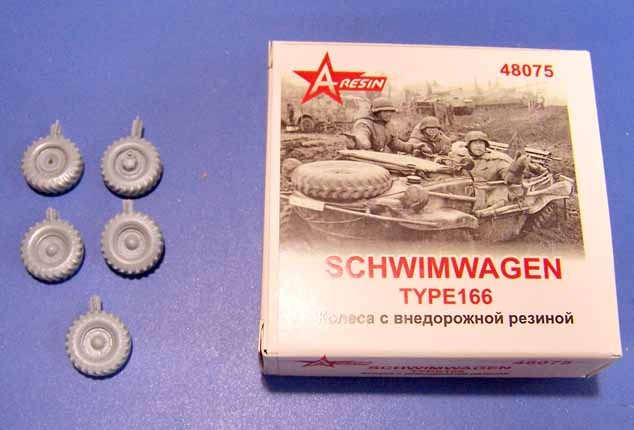 A-resin 48075 Schwimwagen typ166 Колеса с внедорожной резиной 1/48