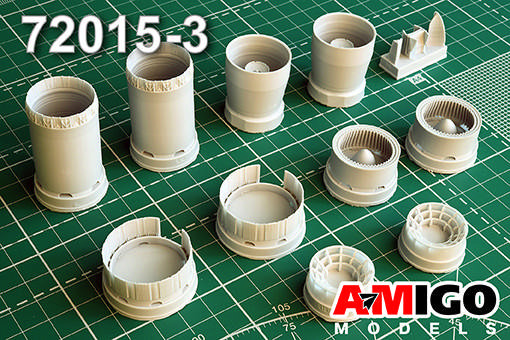 Amigo Models AМG 72015-3 МиГ-25П/ ПД/ ПУ реактивное сопло двигателя Р15Б-300 1/72