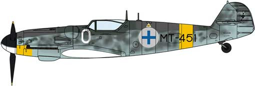 Hasegawa 08242 Самолет Messerschmitt Bf109G-6 JUUTILAINEN with Figure (HASEGAWA) 1/32