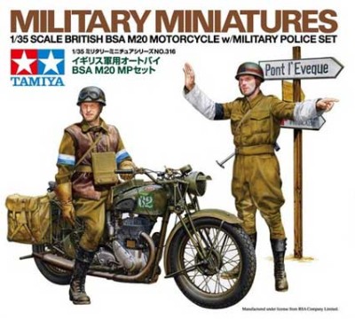 Tamiya 35316 Английские полицейские (2 фигуры) с мотоциклом BSA M20 1/35