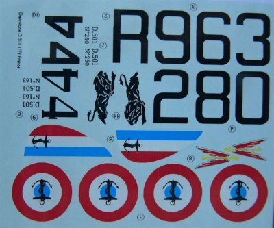 LF Model C72126 Decals D.501 over France - Part 1 (SMER/HELL) 1/72