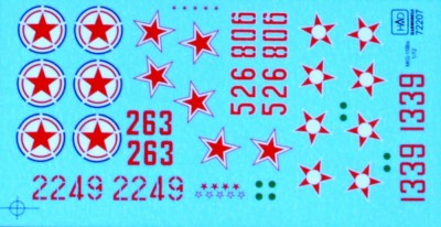 HAD 72207 Decal MiG-15Bis (North Korea, USSR, Hungary) 1/72