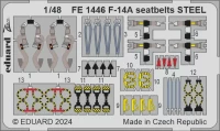 Eduard FE1446 F-14A seatbelts STEEL (GWH) 1/48
