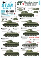 Star Decals 35-C1224 Red Army Soviet OT-34 Flame tanks.T-34 flame thrower version, mixed turret types. Eastern front 1943-44 1/35