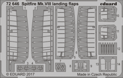 Eduard 72646 Spitfire Mk.VIII landing flaps 1/72 EDUARD