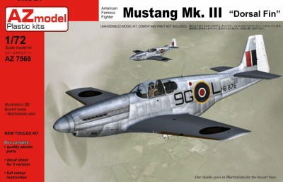 Az Model 75068 Mustang Mk.III „Dorsal fin“ 1/72