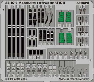 Eduard 32507 Seatbelts Luftwaffe WWII