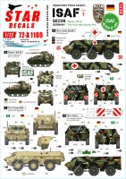 Star Decals 72-A1100 ISAF-Afghanistan # 1.GECON - Peacekeepers from Germany.Wiesel I MK 20, Fuchs APC, Fuchs NBC, Fuchs SanitГ¤t vehicle 1/72
