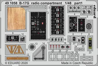 Eduard 491058 SET B-17G radio compartment (HKM)