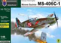 Kovozavody Prostejov H4802 MS-406C-1 Battle of France (3x camo) HI-TECH 1/48