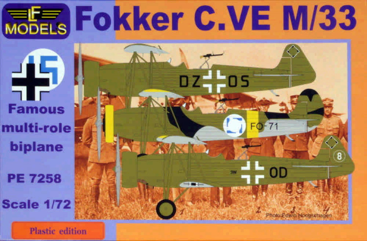 Lf Model P7258 Fokker C.VE M/33 (2x Luftwaffe, 1x Finland) 1/72