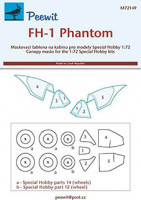 Peewit PW-M72149 1/72 Canopy mask FH-1 Phantom (SP.HOBBY)