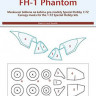 Peewit PW-M72149 1/72 Canopy mask FH-1 Phantom (SP.HOBBY)