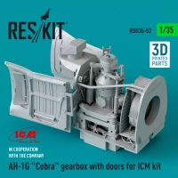 Reskit RSU35052 AH-1G 'Cobra' gearbox w/ doors (ICM) 3D Print 1/35