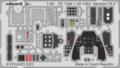 Eduard FE1384 Vampire FB.5 (AIRF) 1/48