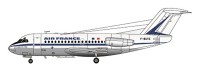 F-rsin Plastic FRP4086 Fokker F-28-1000 Air France (delivery colours) 1/144