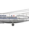 F-rsin Plastic FRP4086 Fokker F-28-1000 Air France (delivery colours) 1/144