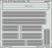 Eduard 481148 SET B-17F ammo feed chutes (EDU) 1/48