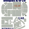 KAV M48043 Маска на Douglas A/B-26 (ICM 48281, 48282, 48283, 48284) расширенный набор