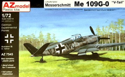 Az model 75045 Messerschmitt Me 109G-0 V-Tail 1/72