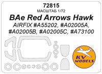 KV Models 72815 BAe Red Arrows Hawk (AIRFIX #A55202, #A02005A, #A02005B, #A02005C, #A73100) + маски на диски и колеса AIRFIX GB 1/72
