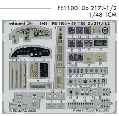 Eduard FE1110 1/48 Do 217J-1/2 (ICM)