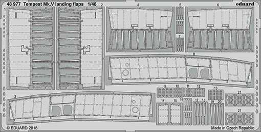 Eduard 48977 Tempest Mk.V landing flaps 1/48