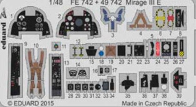 Eduard FE742 Mirage III E interior 1/48