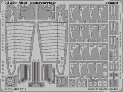 Eduard 72550 1/72 Фототравление для SB2C undercarriage