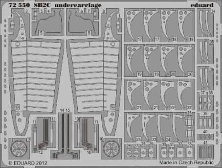 Eduard 72550 1/72 Фототравление для SB2C undercarriage