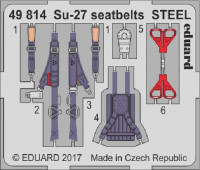 Eduard 49814 Su-27 seatbelts STEEL 1/48