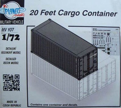 Planet Models MV72107 20 Feet Cargo Container (incl. decals) 1/72