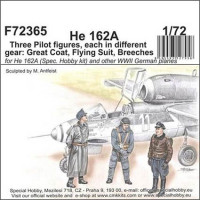 CMK F72365 He-162A Pilots each in different gear (3 fig) 1/72